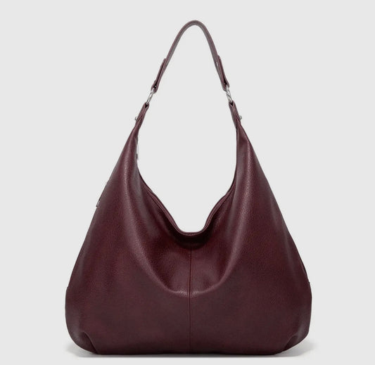 Burgundy Shoulder Tote Bag